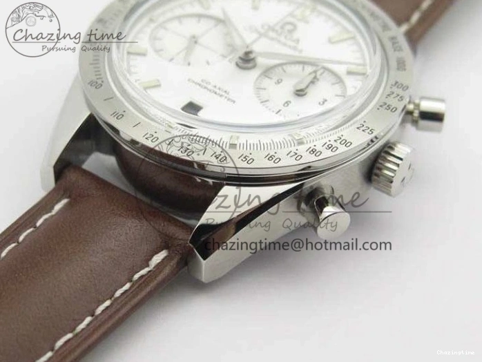 0429 Speedmaster ’57 Co-Axial OMF 1:1 Best Edition White Dial Silver Markers A9300 (Free Leather Strap) Efficient 8133